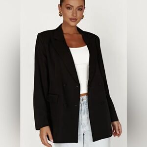 Meshki Oversized Double Breasted Blazer EUC